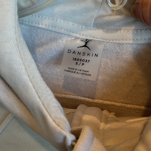 Comfy Scuba Neck Half Zip Beige Hoodie with Front Pocket - Picture 9 of 12